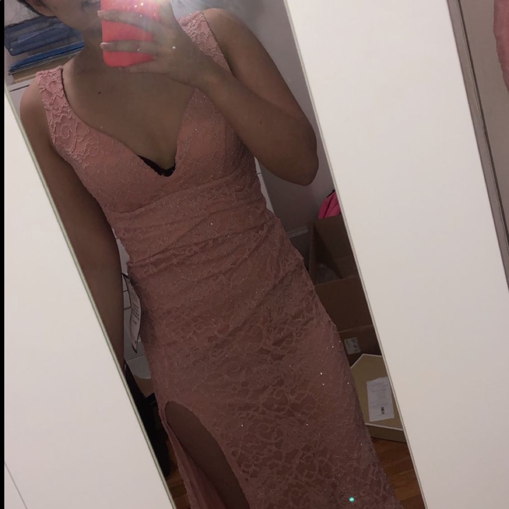 EMERALD SUNDAE sparkly pink dress